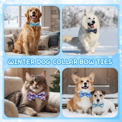 Silkfly lazo collar perro invierno diseño a cuadros, perfecto para eventos.