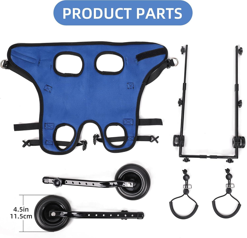 Silla de ruedas para perro pequeño tela suave para comodidad.