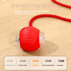 SilqueSense bola rodante con textura de onda, ideal para gatos y juego dinámico