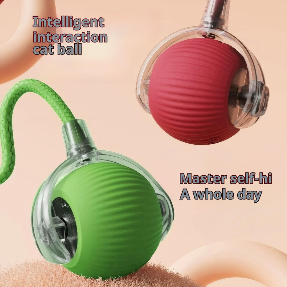 SilqueSense paq. de 3 bolas grises para gatos con textura ondulada que mejora agarre