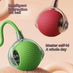SilqueSense paq. de 3 bolas grises para gatos con textura ondulada que mejora agarre