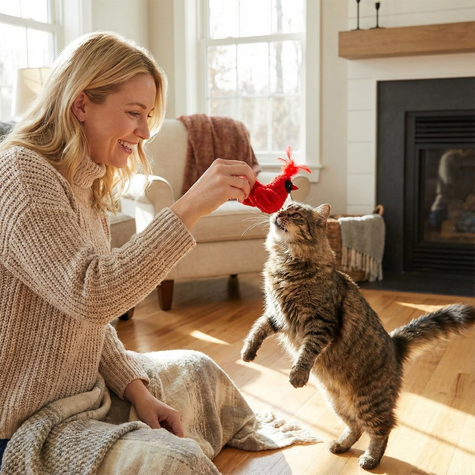 SilTriangle pajaros-gato-uso-domestico: ideal para gatos curiosos en interiores.