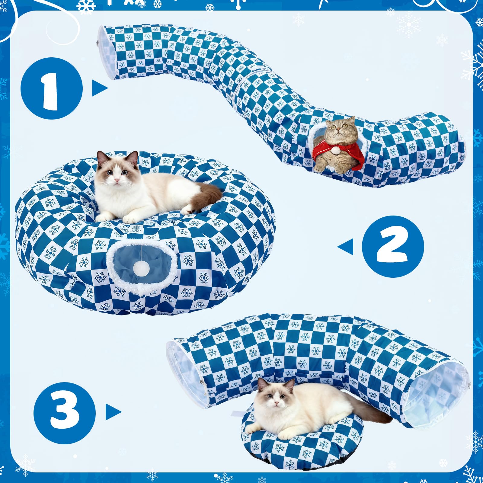 SilTriangle tunel gato rosquilla circular promueve juego y escondite