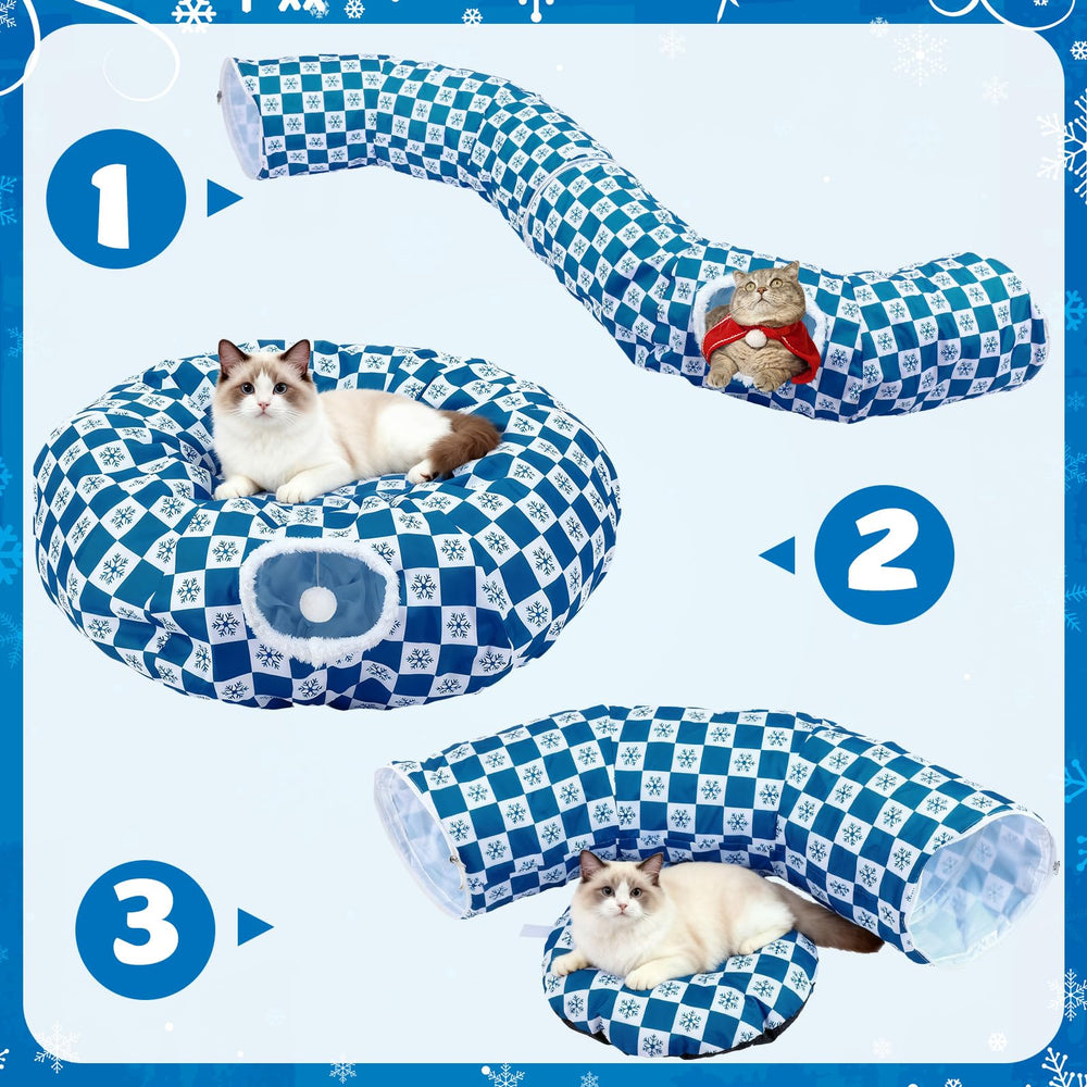 SilTriangle tunel gato rosquilla circular promueve juego y escondite