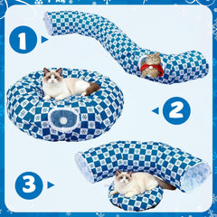 SilTriangle tunel gato rosquilla circular promueve juego y escondite