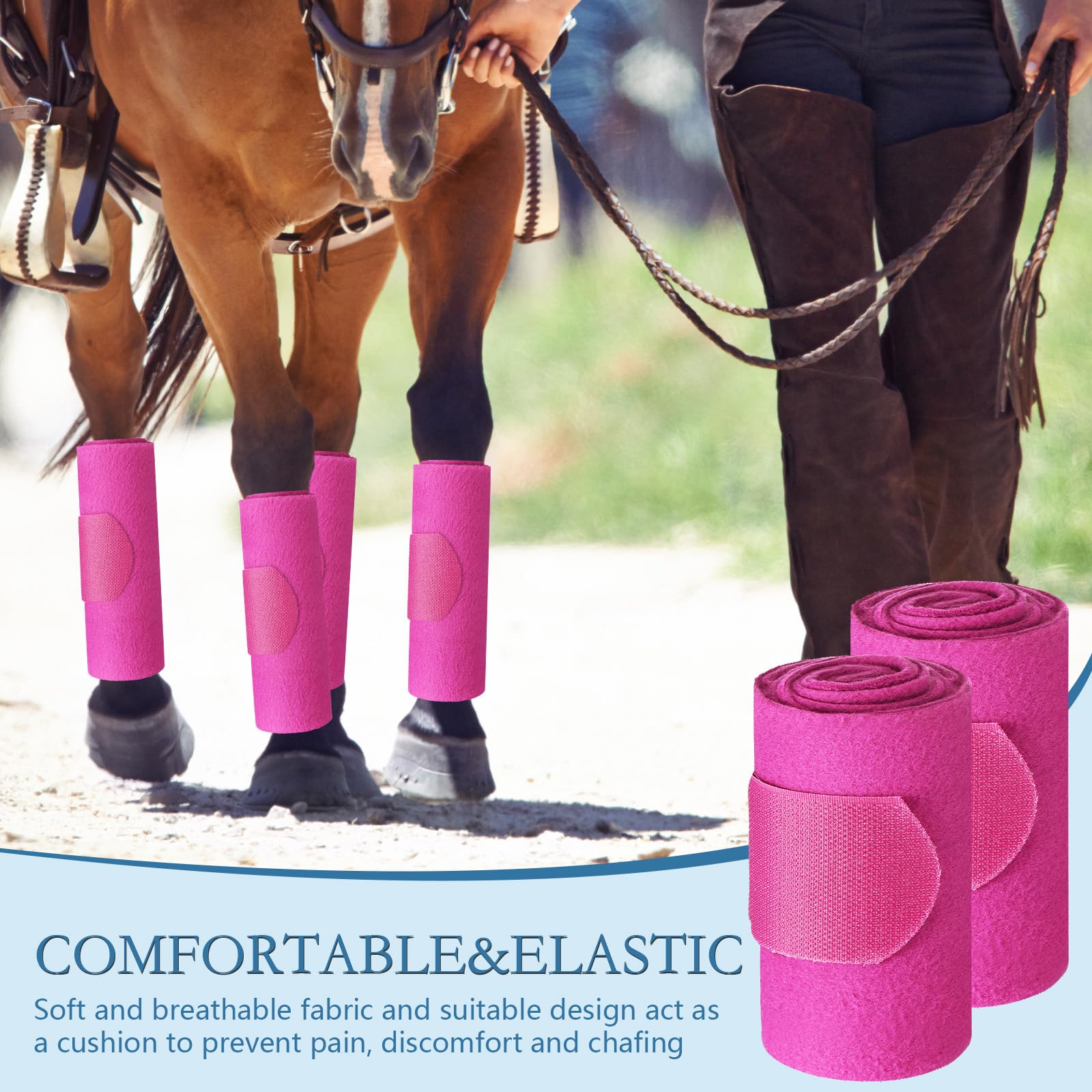 SilTriangle wrap-pierna-caballo-6: diseño de nylon duradero para caballos activos.