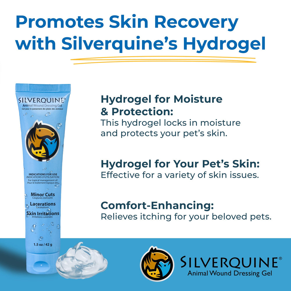 Textura hidrogel transparente de Silverquine para mantener la humedad adecuada de la piel.