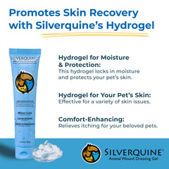 Textura hidrogel transparente de Silverquine para mantener la humedad adecuada de la piel.