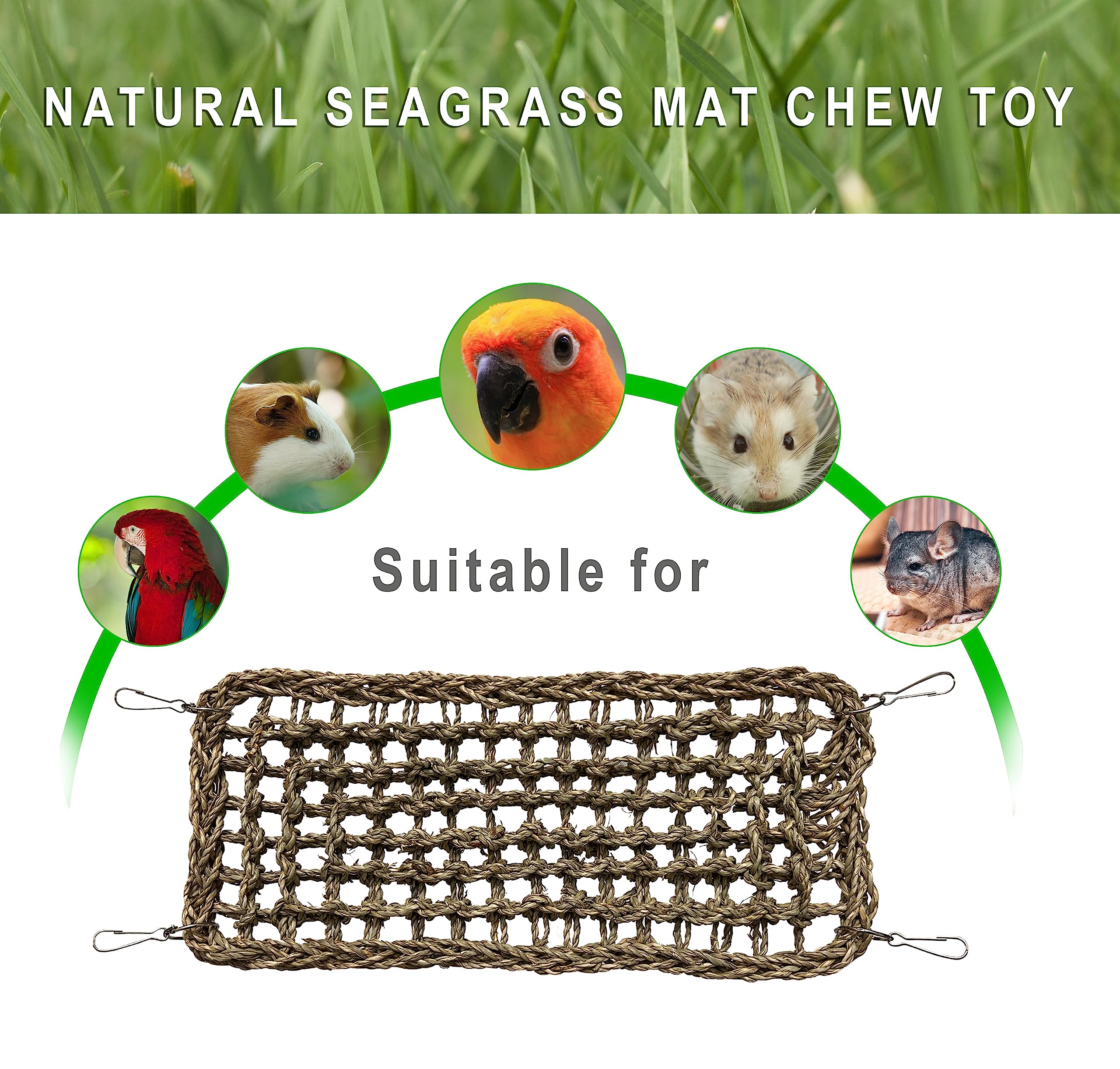 SIMENA detalle de fibras naturales, material seguro y duradero para aves.
