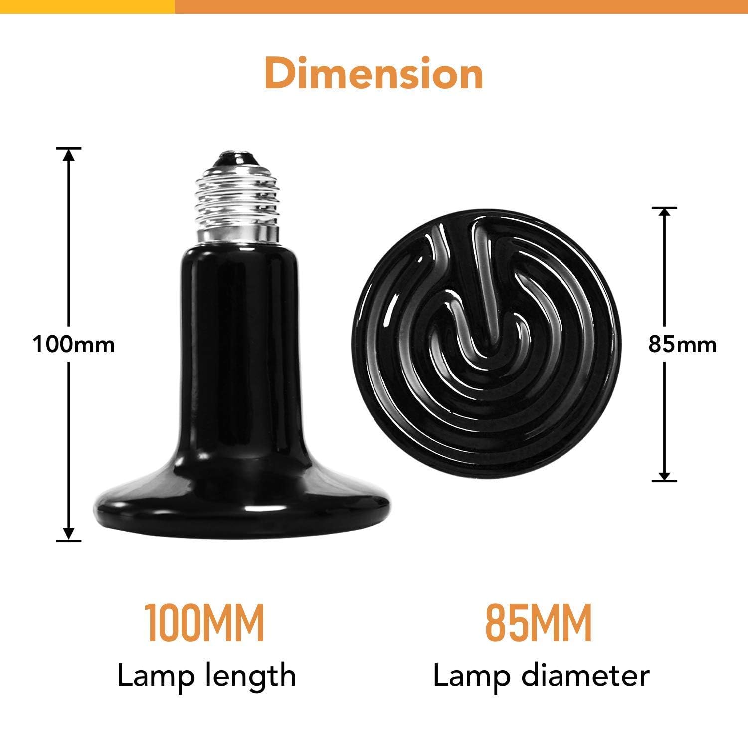 Simple Deluxe emisor termico ceramico 150W calor rapido para terrarios.