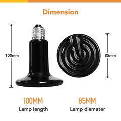Simple Deluxe emisor termico ceramico 150W calor rapido para terrarios.