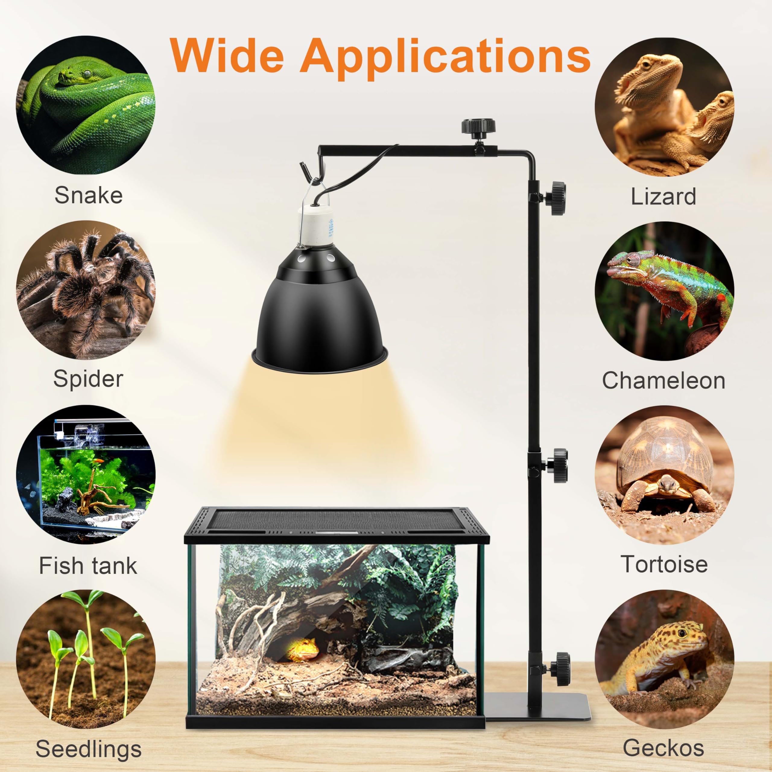 Simple Deluxe: compatible con lámparas de calor para reptiles.