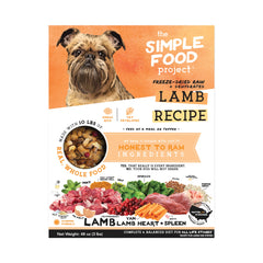 Simple Food Project Receta de cordero, comida crujiente para perros activos