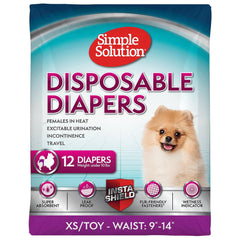 Pañales Simple Solution para perras femeninas con ajuste 9-14 pulgadas