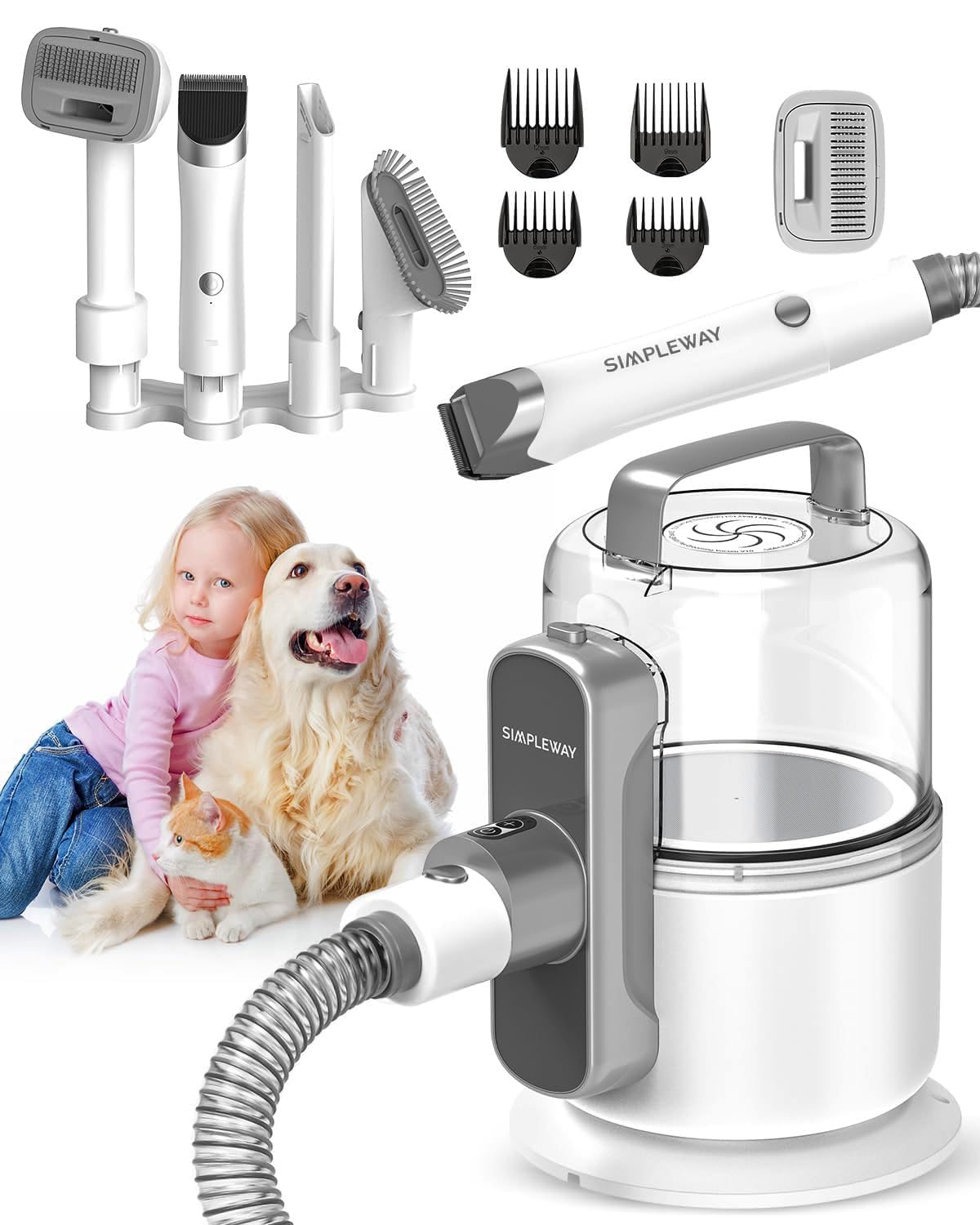 Simple Way Kit de cuidado para perros Milky, ideal para sesiones de aseo en casa.