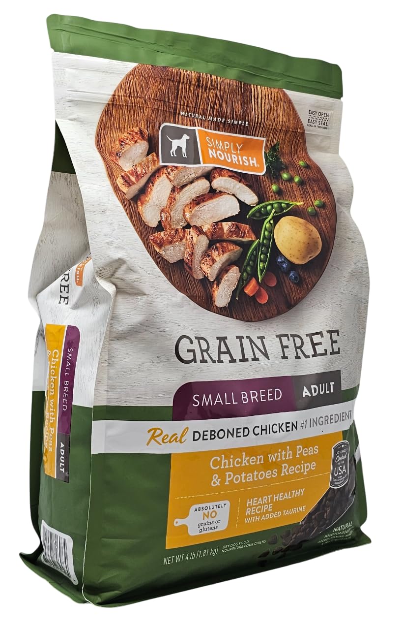 SIMPLY NOURISH etiqueta muestra ingredientes y cantidades para una alimentación diaria.