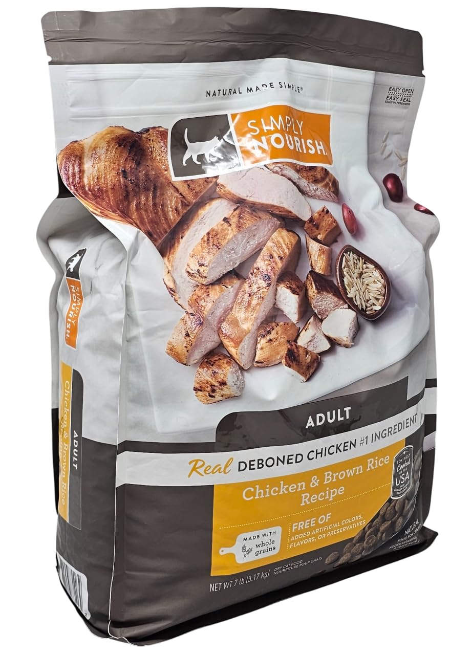 SIMPLY NOURISH Gato: pollo deshuesado como primer ingrediente para una nutrición confiable.