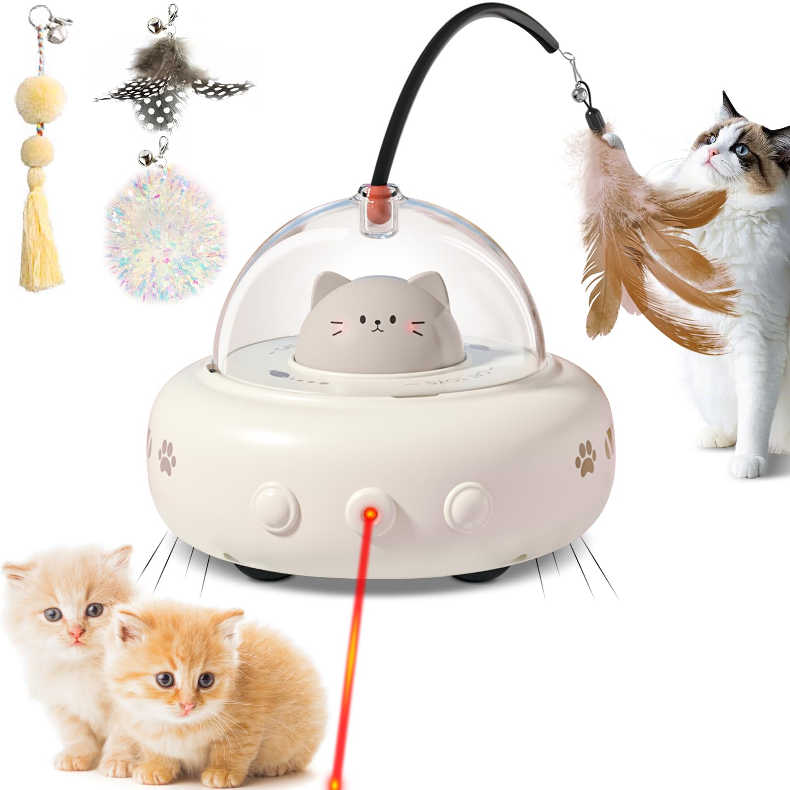 Simxihong Juguete Gato Láser Interior: estimula la caza y la actividad.