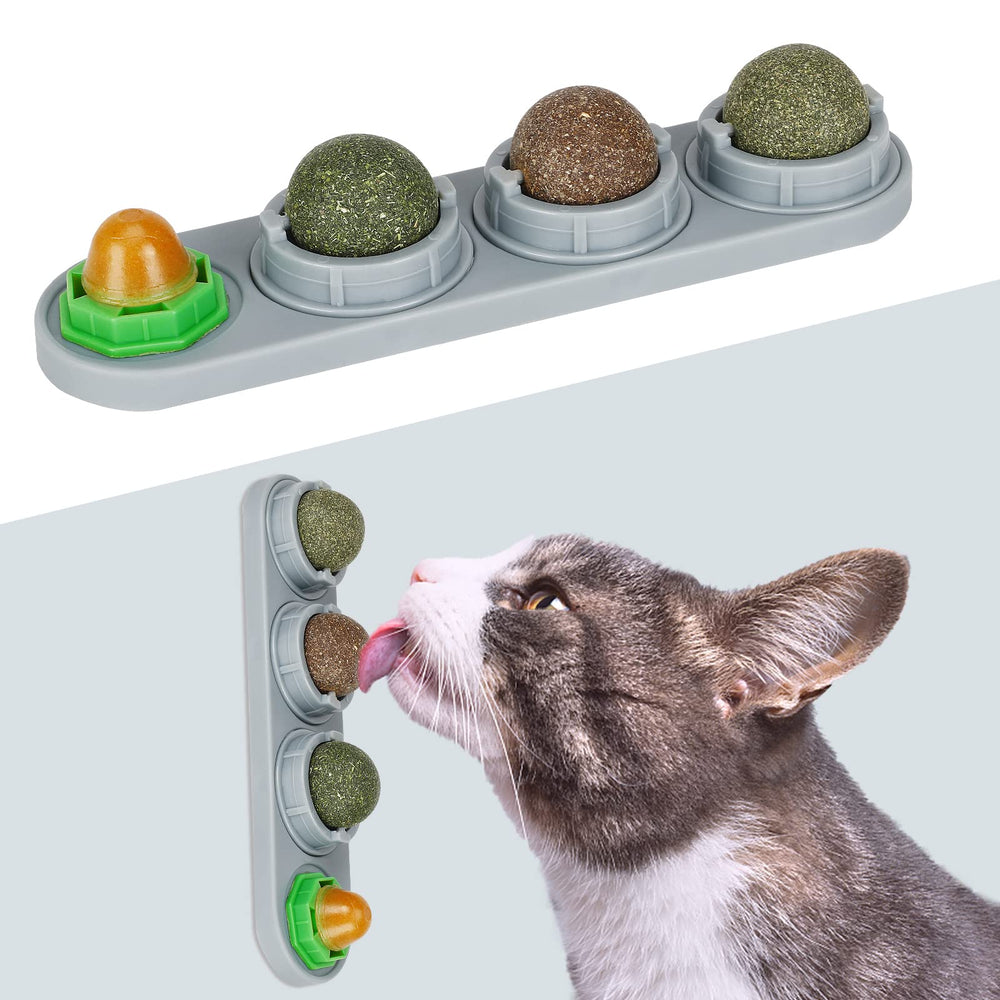 Bolas de hierba gatera SINROBO en pared para juego estimulante