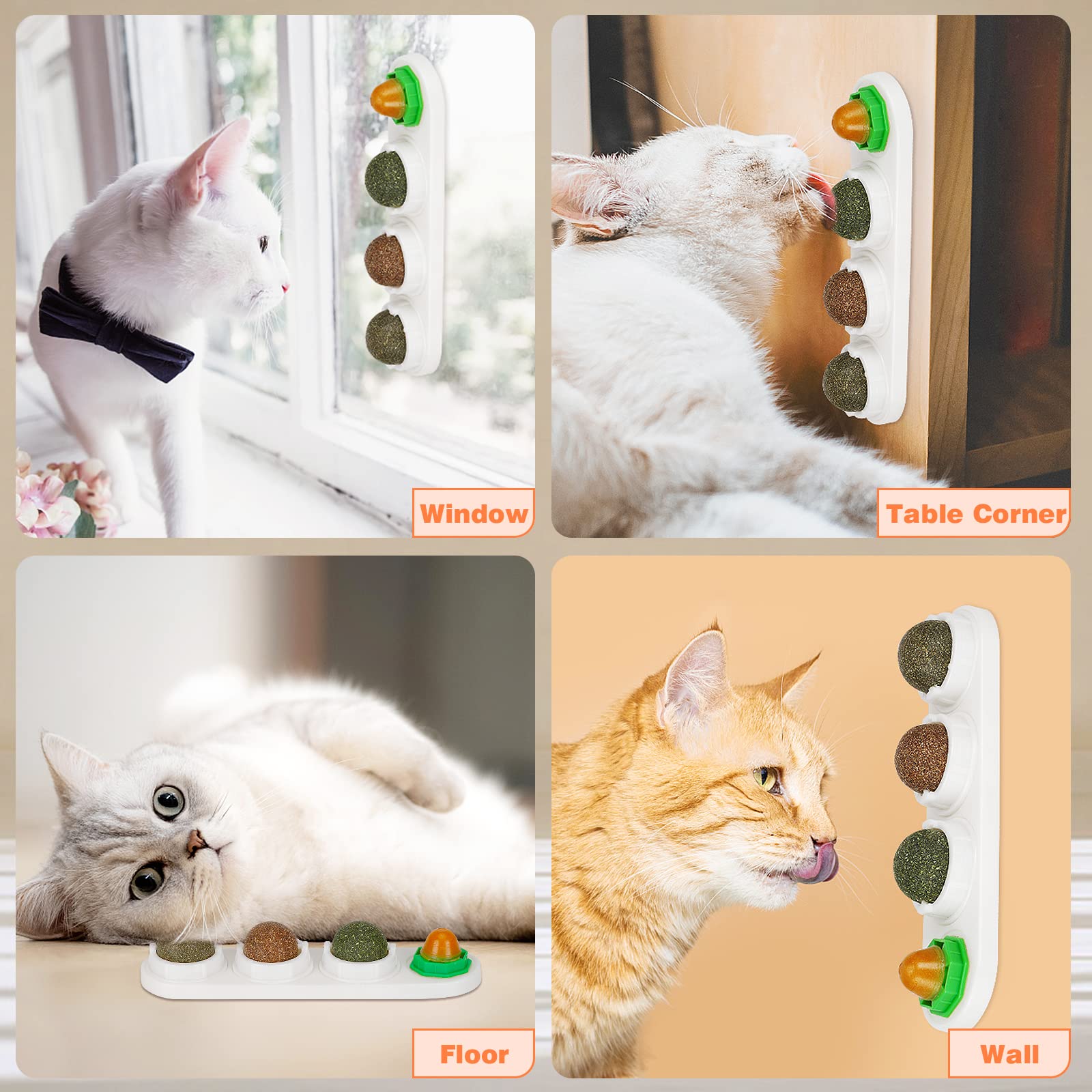 Juguete SINROBO de pared con sabores variados para gatitos curiosos.