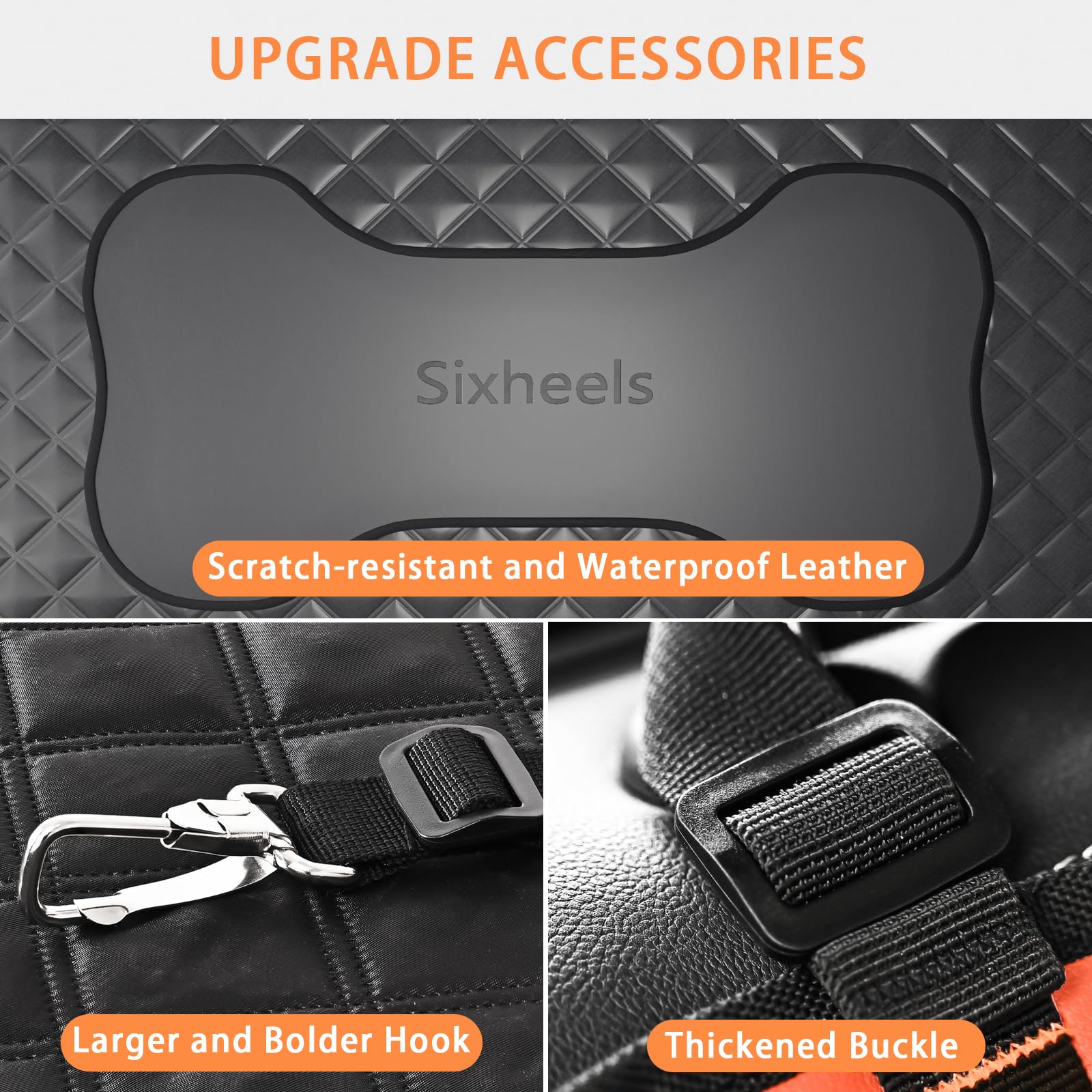 Sixheels revestimiento de cuero PU impermeable y accesorios duraderos