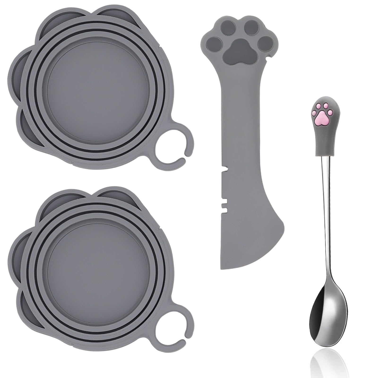 Tapas de silicona SJANE con pata para latas, mantienen la frescura de la comida.