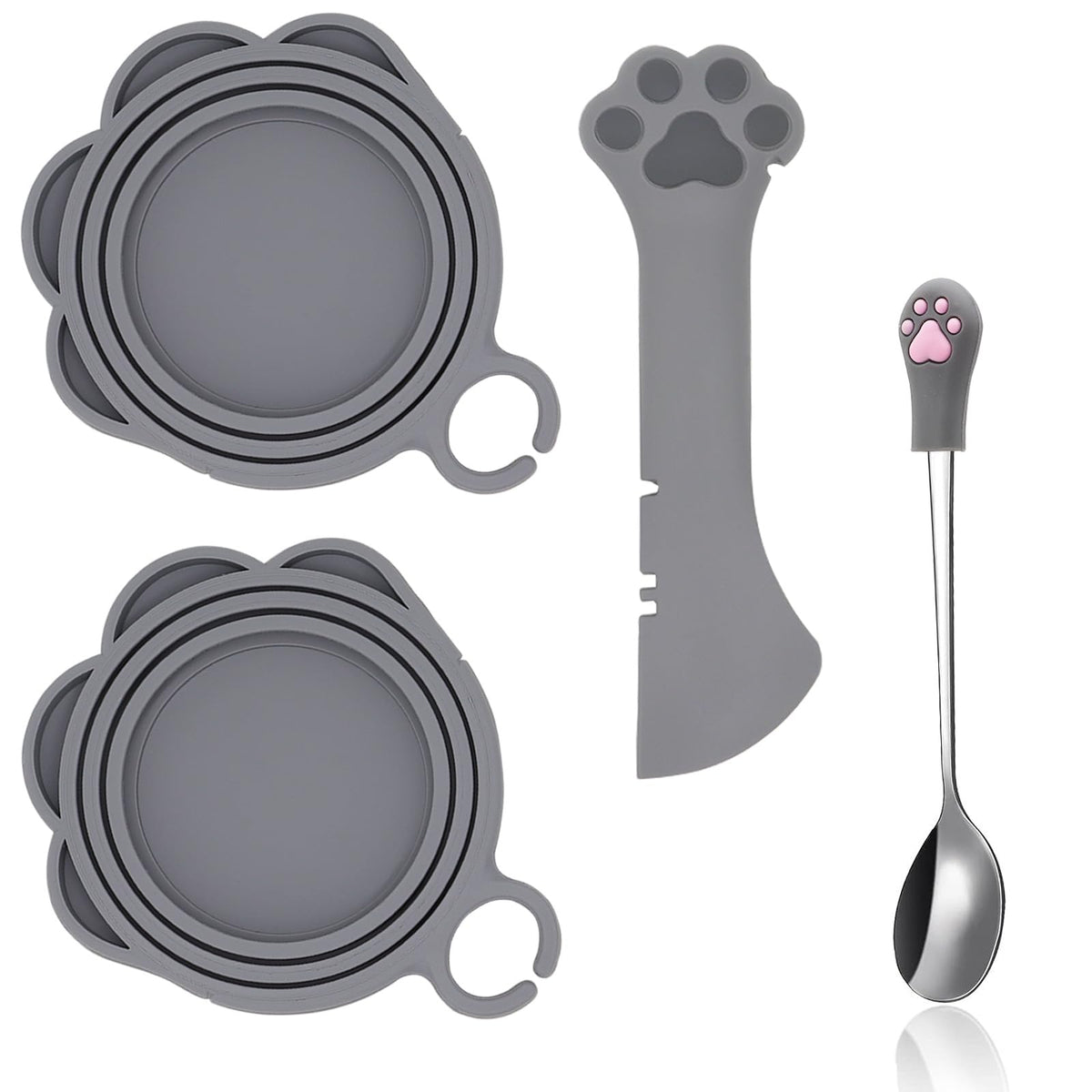 Tapas de silicona SJANE con pata para latas, mantienen la frescura de la comida.