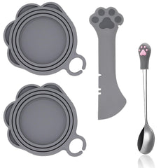 Tapas de silicona SJANE con pata para latas, mantienen la frescura de la comida.