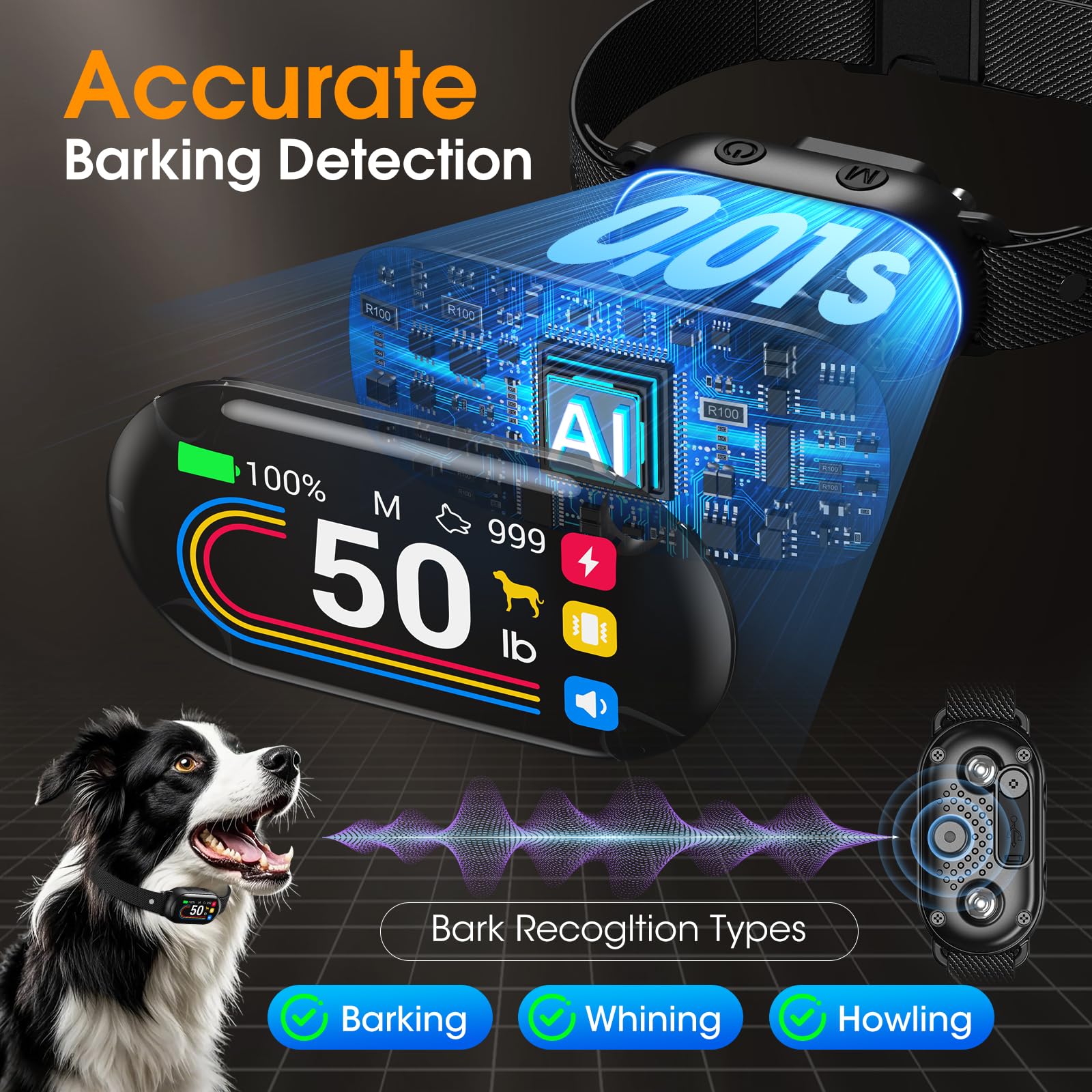 SKBAK collar con sensor de gravedad para evitar correcciones por movimientos