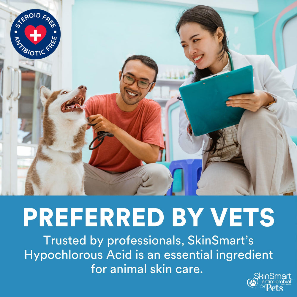 SkinSmart Antimicrobial, alivia el picor en piel de perros, gatos y más.