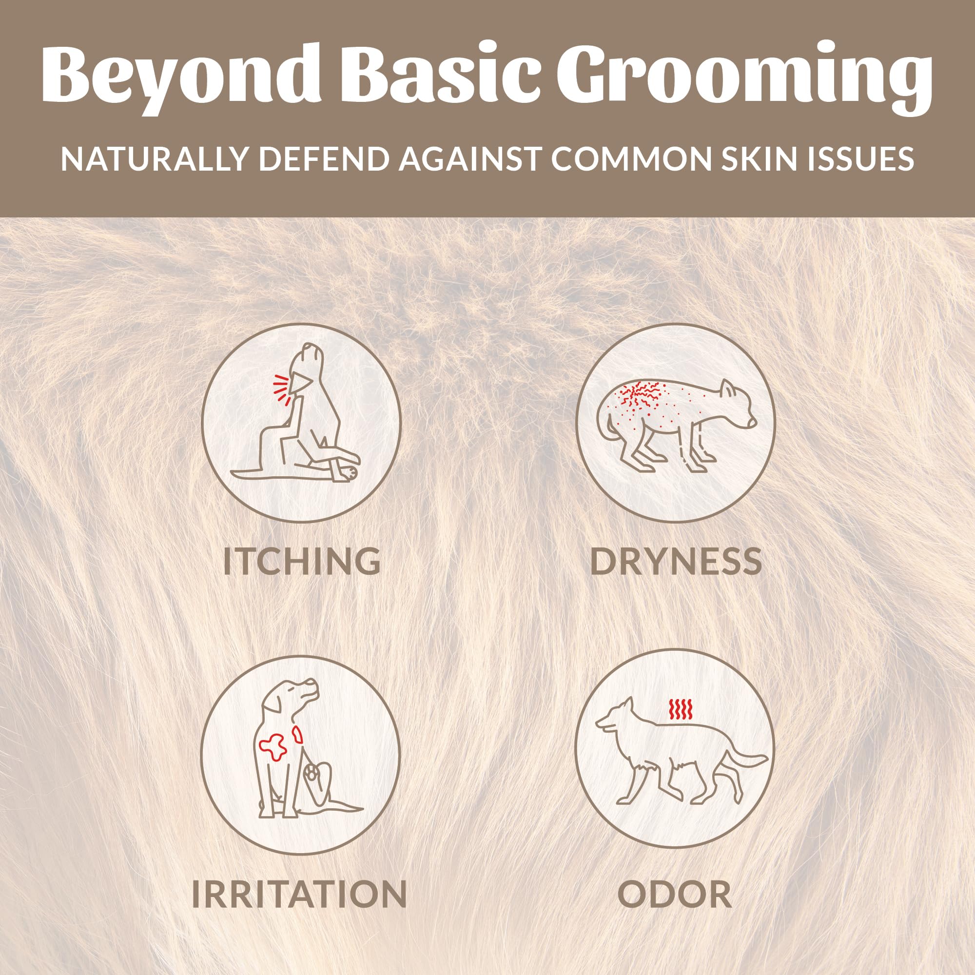 Skout's Honor champú para perros, espuma suave, experiencia de baño agradable.