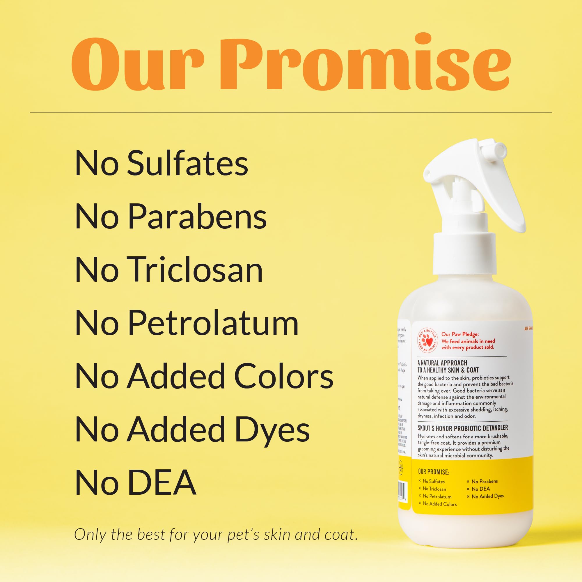 Detangler SKOUT'S HONOR, cruelty-free y sin pruebas en animales.