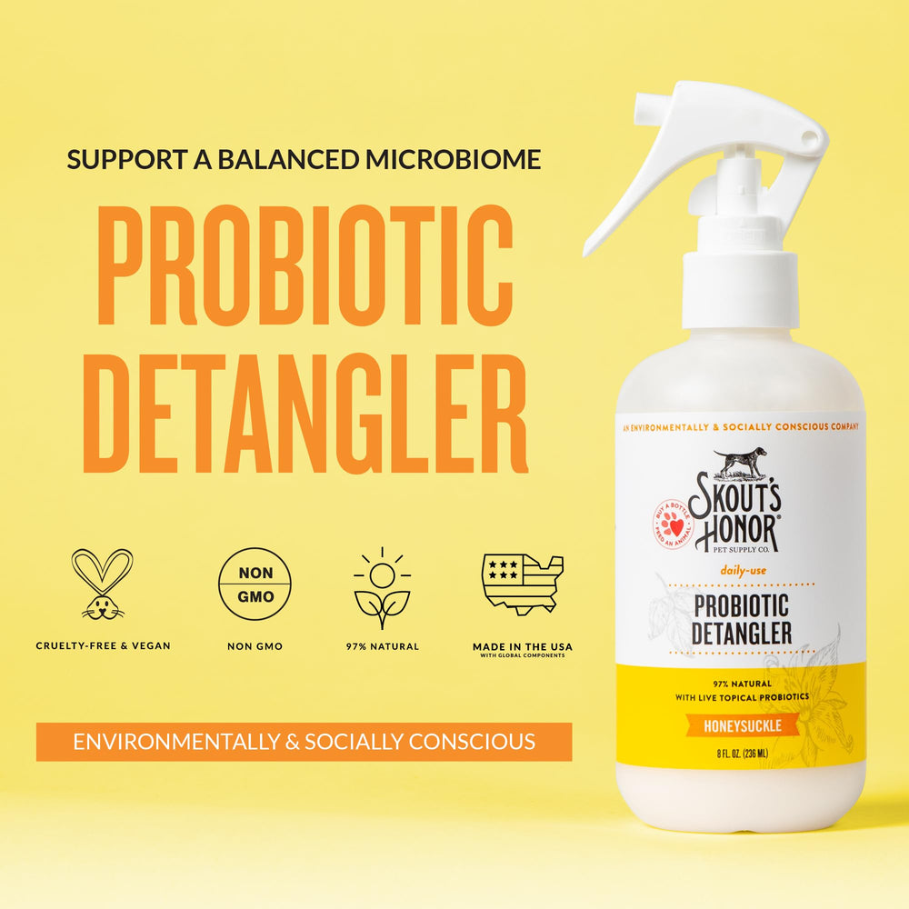 Detangler SKOUT'S HONOR, fórmula probiótica para cuidado de la piel.