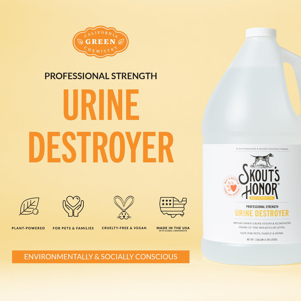 SKOUT'S HONOR eliminador de orina para perros en alfombras e interiores, olor neutralizado.
