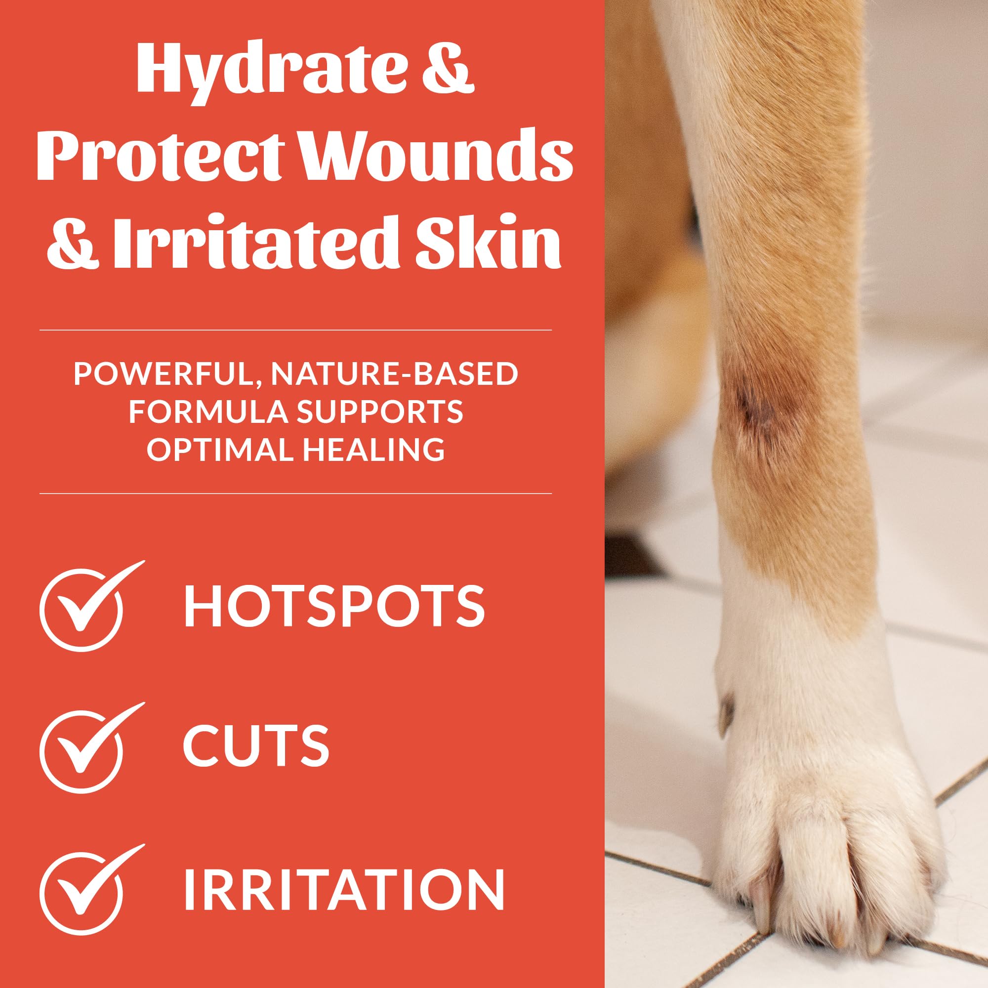 Ingredientes naturales: aloe vera y alginato en SKOUT'S HONOR hidrogel.
