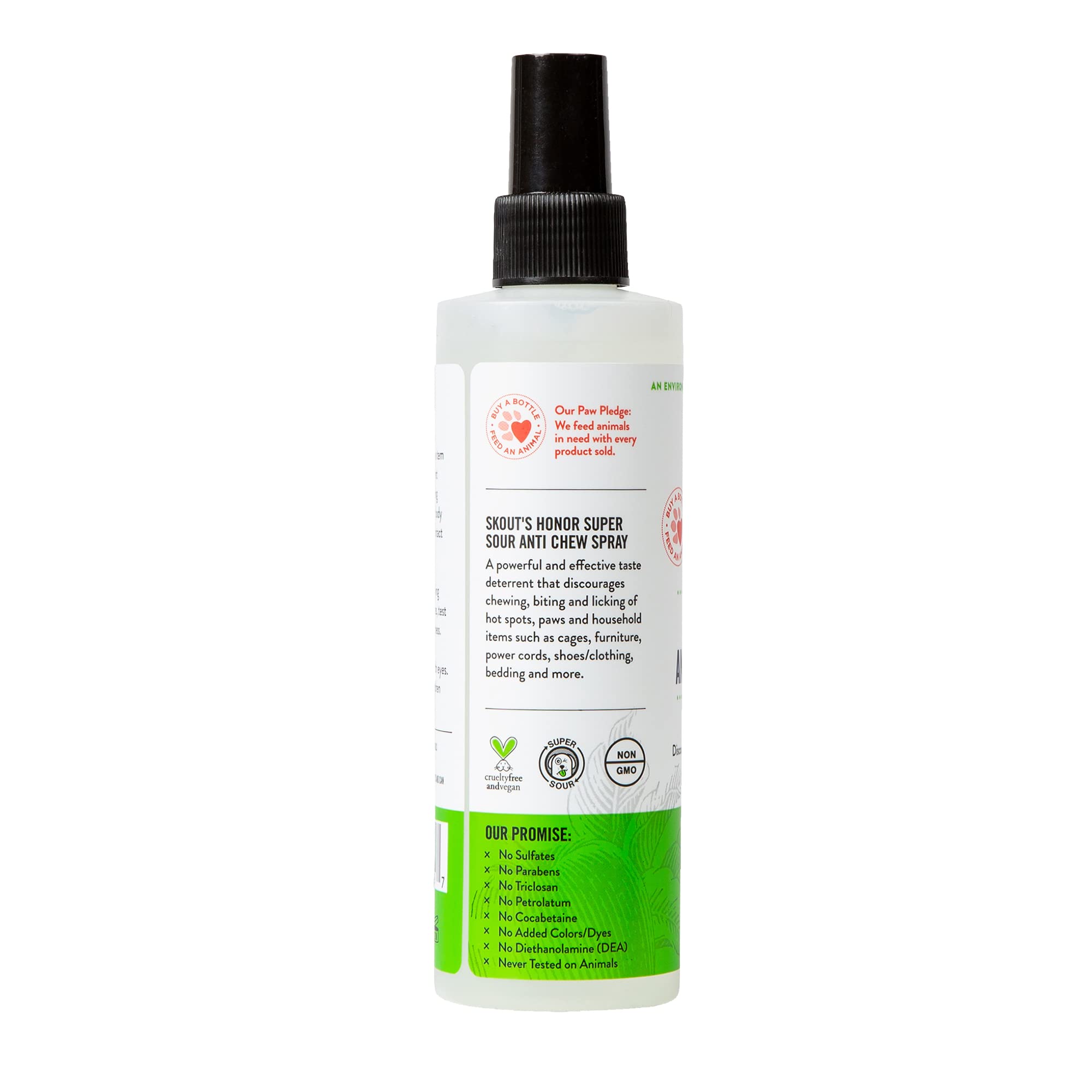 Skout's Honor Super Sour Spray en mobiliario, reduce mordiscos no deseados.