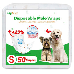 SkyLion pañales para perro macho nocturnos con alta absorción para protección nocturna