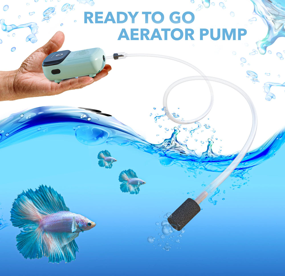 Skywin aireador USB recargable para transporte de peces: mantiene peces estables.