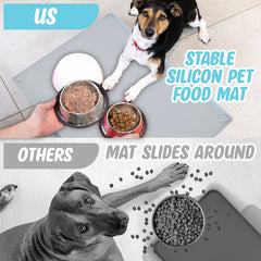 Skywin TidyFriend en gris suave: superficie antideslizante para comer seguro.