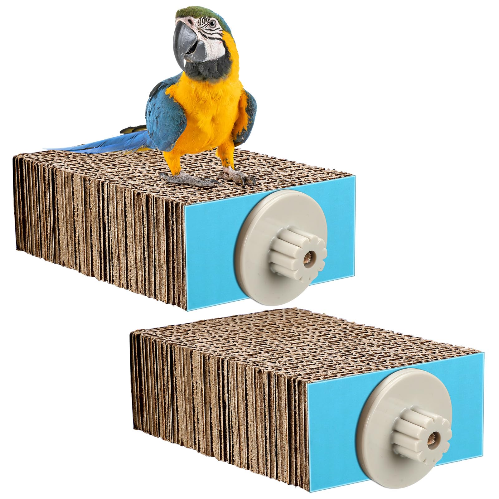 Skyygemm percha para ave con cartón, ideal para descanso y exploración.