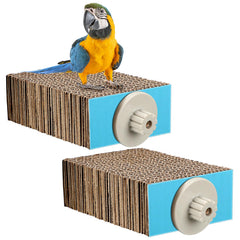 Skyygemm percha para ave con cartón, ideal para descanso y exploración.
