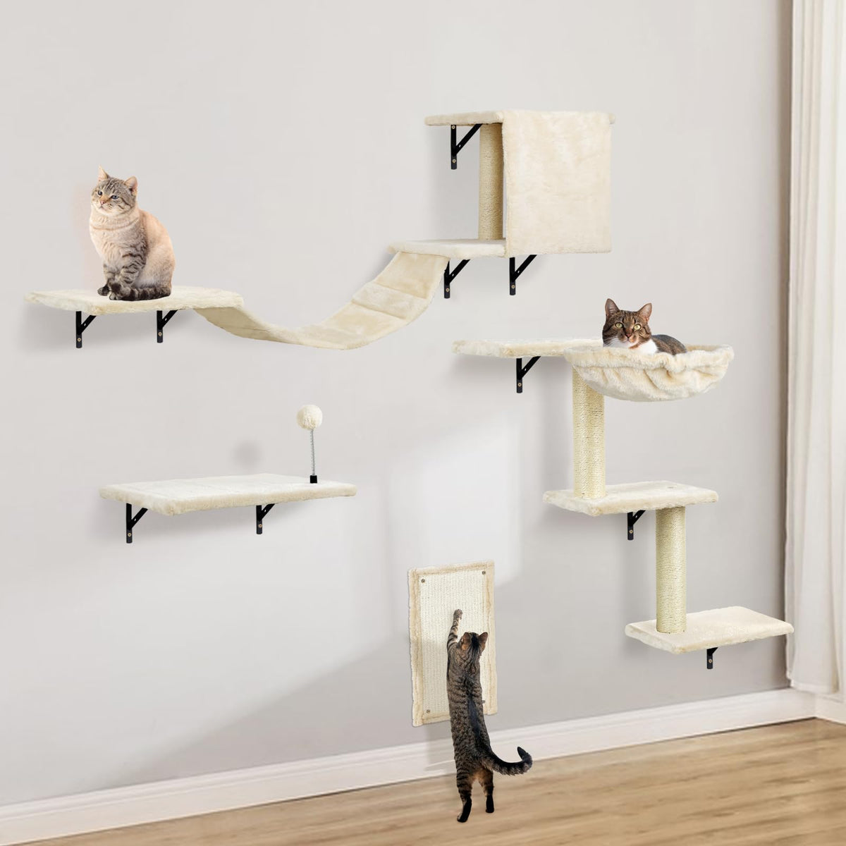 SLFYFC escalador-pared-gato, ideal para juego y descanso en la pared.