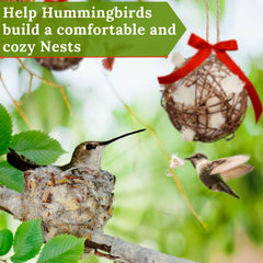 Slivche diametro-nido-colibri: bolas de 4 pulgadas para aves pequeñas.