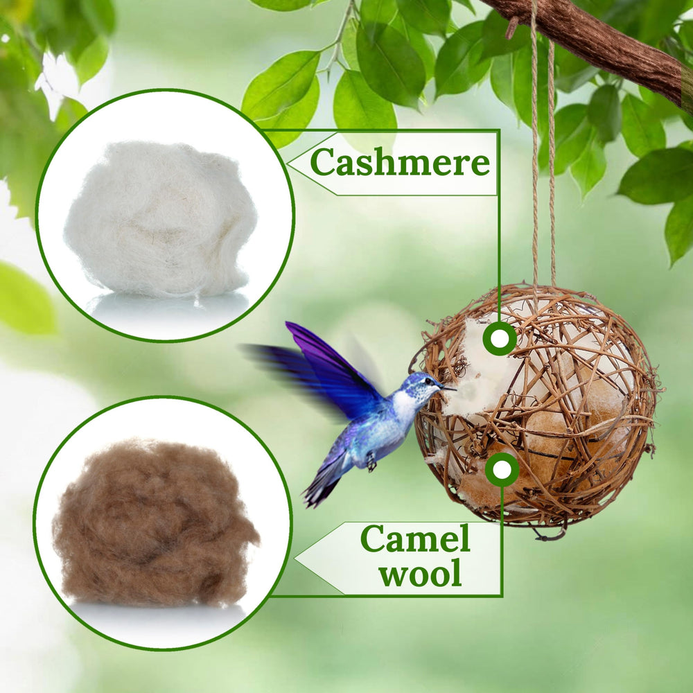 Slivche nido-madera-natural diseño artesanal para aves