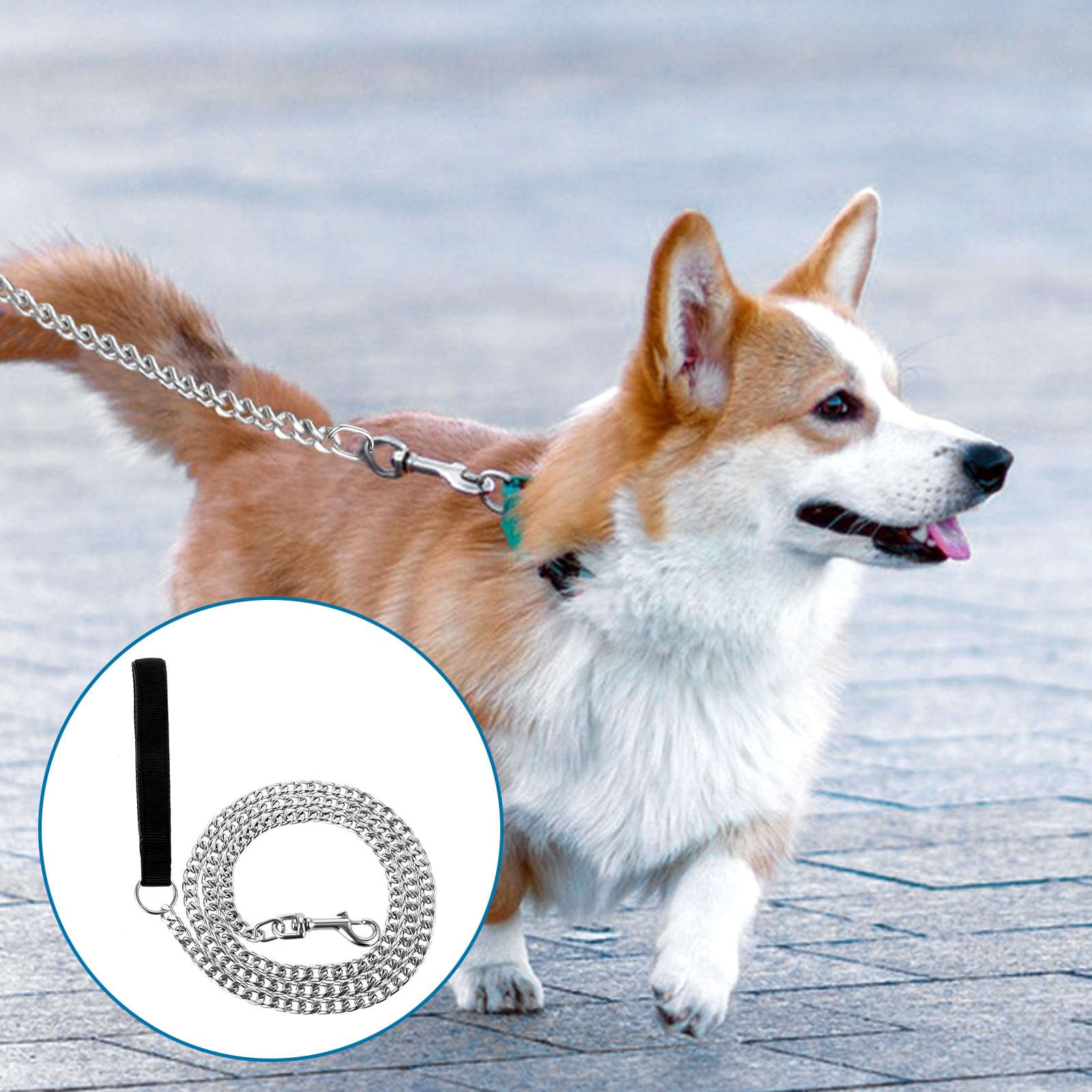 Sliverdew cadena de 3 m, ideal para perros medianos y grandes