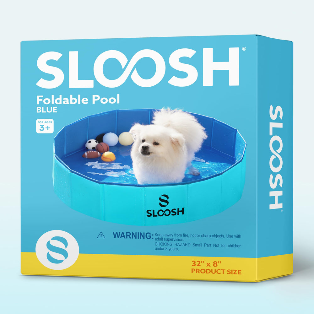 Sloosh piscina para perros, diseño de plástico duro para baño seguro.