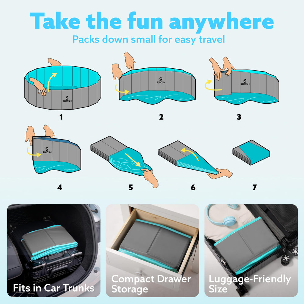 Sloosh uso versátil en interior y exterior para baño o juego.