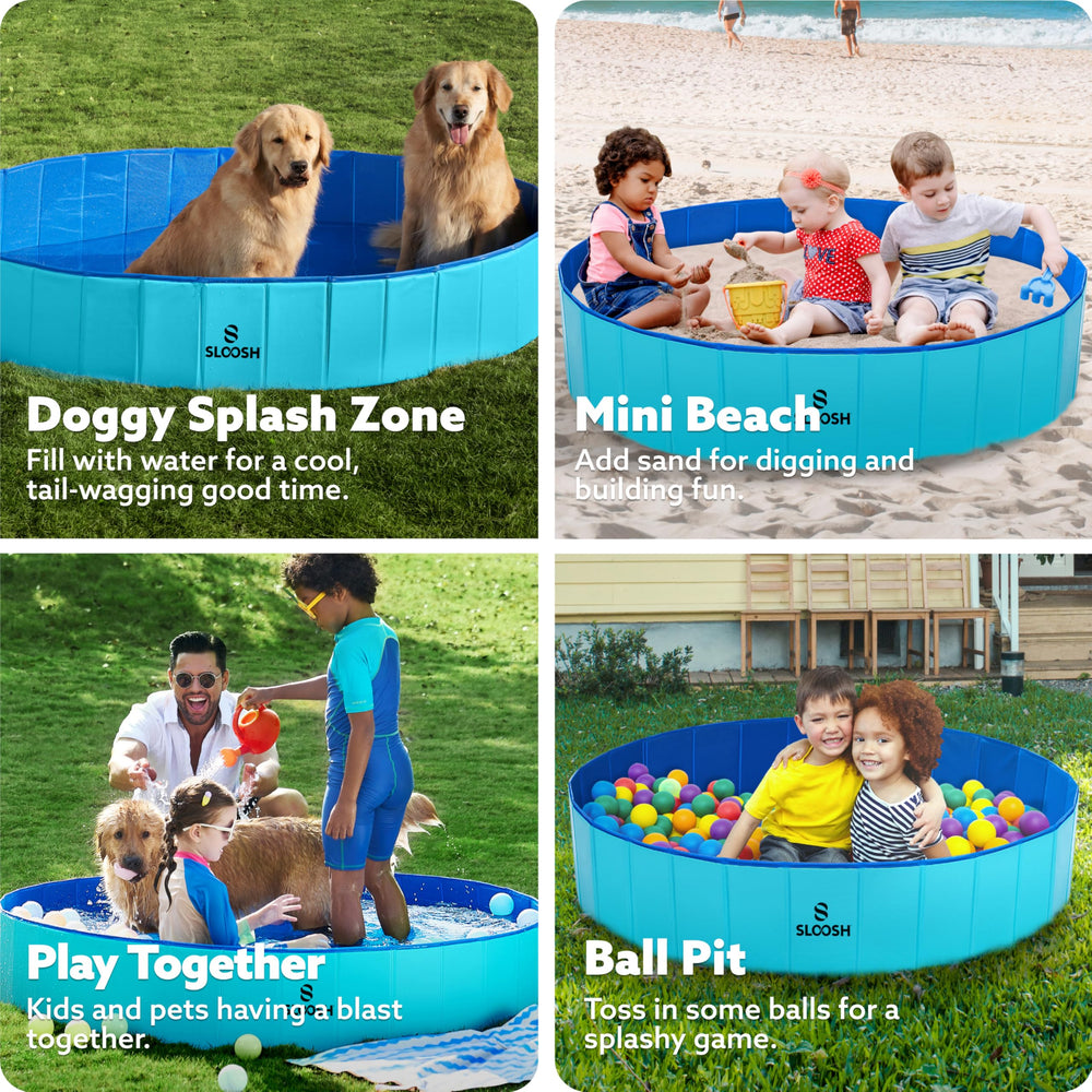 Sloosh uso multifuncional, piscina para mascotas o área de juego.