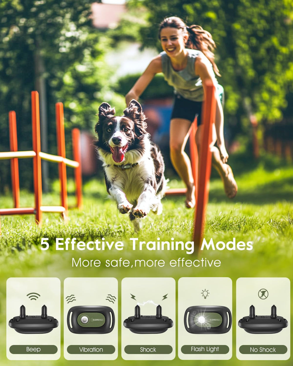 SLOPEHILL collar resistente al agua IP68 para actividades al aire libre.