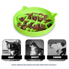 Slowpaw patrón de laberinto para gatos, favorece comer despacio y control de porciones.